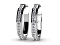 Floating Diamond Hoop Earrings Diamond  with 1.50 ct.(finished) 1.9mm