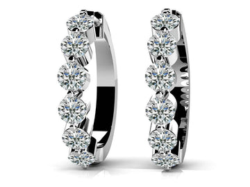 Essential Diamond Hoop Earrings Diamond  with 0.71 ct.(finished) 2.4mm