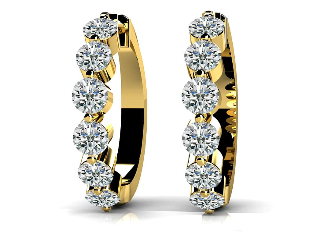 Essential Diamond Hoop Earrings Diamond  with 0.71 ct.(finished) 2.4mm