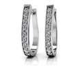 Flame Shaped Diamond Hoop Earrings Diamond  with 0.76 ct.(finished) 2.1mm