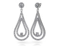 Double Drop Diamond Swing Earrings Lab-Grown Diamond  with 4.06 ct.(finished) 1.7mm, 2.1mm, 3.5mm