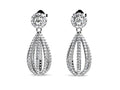 Dreamy Diamond Drop Earrings Lab-Grown Diamond  with 2.28 ct.(finished) 1.1mm, 1.7mm, 2.5mm