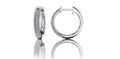 Extra Small Triple Row Diamond Hoop Earrings Diamond  with 0.67 ct.(finished) 1.1mm