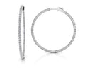 Inside Out Prong Set Diamond Hoop Earring X Large Lab-Grown Diamond  with 7.22 ct.(finished) 2.8mm