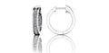 Petit Prong Set Diamond Lined Hoops Lab-Grown Diamond  with 1.12 ct.(finished) 2mm