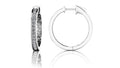 Small Prong Set Diamond Lined Hoops Lab-Grown Diamond  with 0.46 ct.(finished) 1.3mm