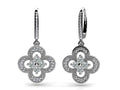 Lucky Blossom Diamond Drop Earrings Lab-Grown Diamond  with 1.50 ct.(finished) 1.2mm, 3.2mm