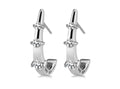 Half Scoop Diamond Earrings Lab-Grown Diamond  with 1.00 ct.(finished) 2.7mm, 3.4mm, 4.2mm