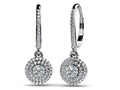 Surrounded By Sparkle Diamond Hoop Earrings Diamond  with 0.77 ct. (2X0.16 ct. center diamonds)