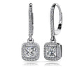 Princess Cut Diamond Allure Earrings Diamond  with 1.31 ct. (2X0.50 ct. center diamonds)