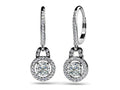 Designer Style Diamond Circle Earrings Lab-Grown Diamond  with 0.93 ct. (2X0.25 ct. center diamonds)