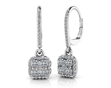 Lucky In Love Diamond Drop Earrings Lab-Grown Diamond  with 1.14 ct.(finished) 1mm, 2.9mm