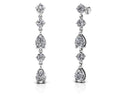 Extended Elegant Diamond And Pear Drop Earrings Lab-Grown Diamond  with 2.46 ct.(finished) 6x4mm, 3.8mm