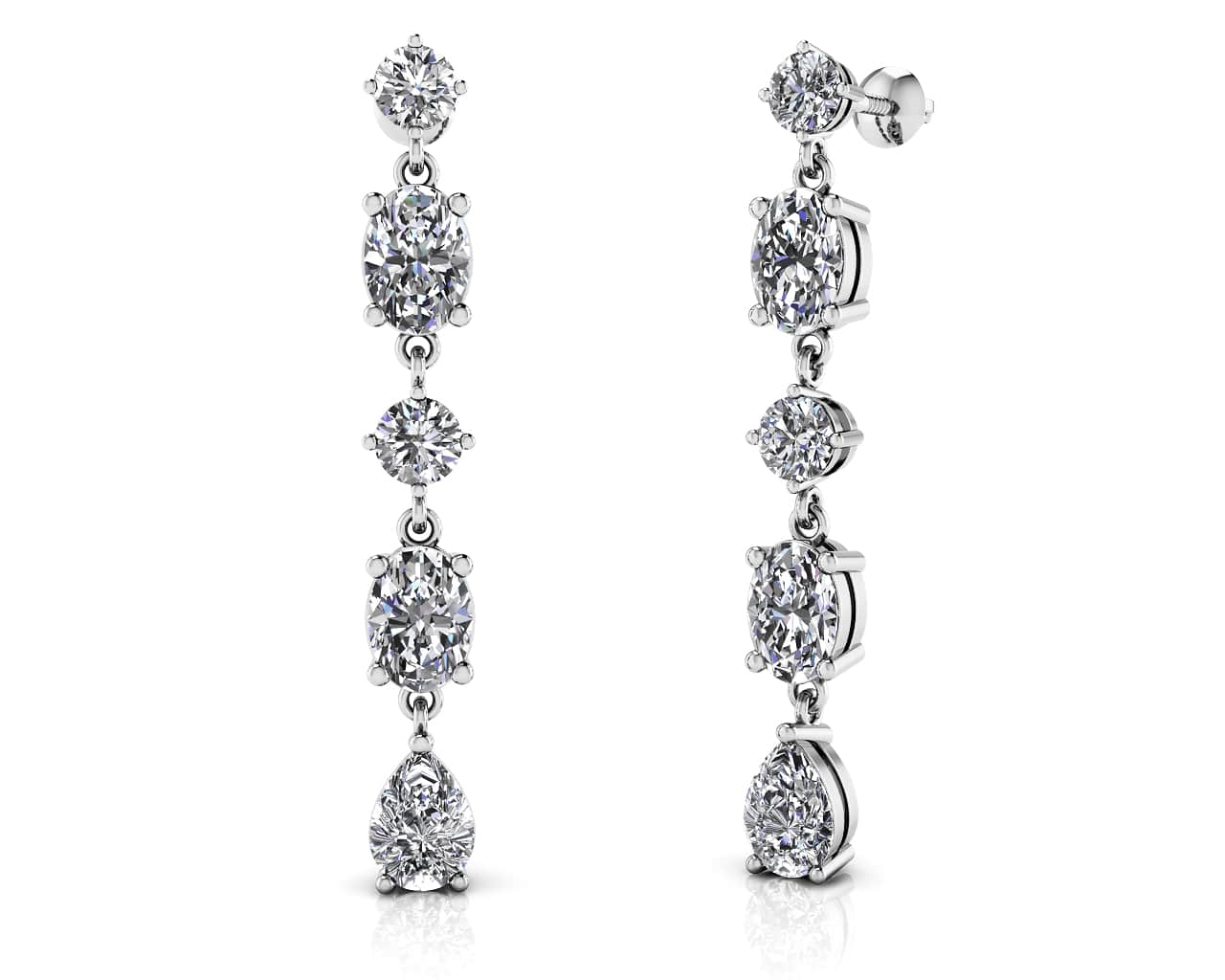 Celebration Diamond Drop Earrings Lab-Grown Diamond  with 5.98 ct.(finished)