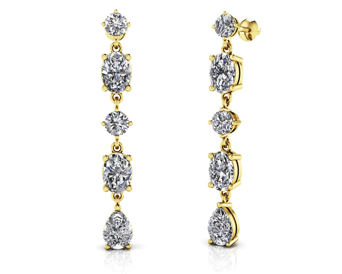 Celebration Diamond Drop Earrings Diamond  with 5.98 ct.(finished)