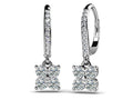 Drop Quad Diamond Earrings Lab-Grown Diamond  with 2.21 ct.(finished) 1.4mm, 4mm