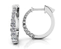 Petite Tapered Diamond Hoop Earrings Lab-Grown Diamond  with 0.71 ct.(finished)