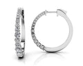 Effortless Tapered Diamond Hoop Earrings Diamond  with 1.27 ct.(finished)