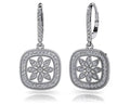 Floral Diamond Drop Earrings Diamond  with 0.52 ct.(finished) 1.0mm