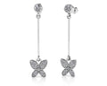 Butterfly Drop Bar Earrings Lab-Grown Diamond  with 0.56 ct.(finished)