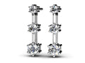 Thin Link Diamond Drop Earrings Lab-Grown Diamond  with 1.00 ct.(finished) 2.7mm, 3.4mm, 4.2mm