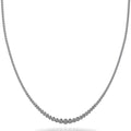 Brilliant Bezel Set Diamond Tennis Necklace Diamond  with 8.08 ct.(finished)