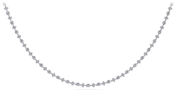 Alternating Clusters Diamond Necklace Diamond  with 10.85 ct.(finished) 1.8mm, 4mm