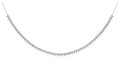 Three Stone Brilliant Tennis Necklace Lab-Grown Diamond  with 2.96 ct.(finished) 1.8mm, 2.1mm