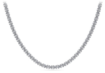 Flowers of Marquise Diamond Tennis Necklace Lab-Grown Diamond  with 38.00 ct.(finished) 4.75x3mm, 3.4mm