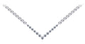 Graduated V Neck Diamond Necklace Diamond  with 2.42 ct.(finished) 3mm, 3.5mm, 4mm