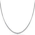 Three Prong Diamond Necklace with Shiny Link Back Lab-Grown Diamond  with 8.04 ct.(finished)