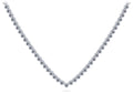 Timeless Three Prong Riviera V Neck Diamond Necklace Diamond  with 13.55 ct.(finished) 3mm