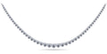 Timeless Three Prong Diamond Tennis Necklace Diamond  with 9.05 ct.(finished)