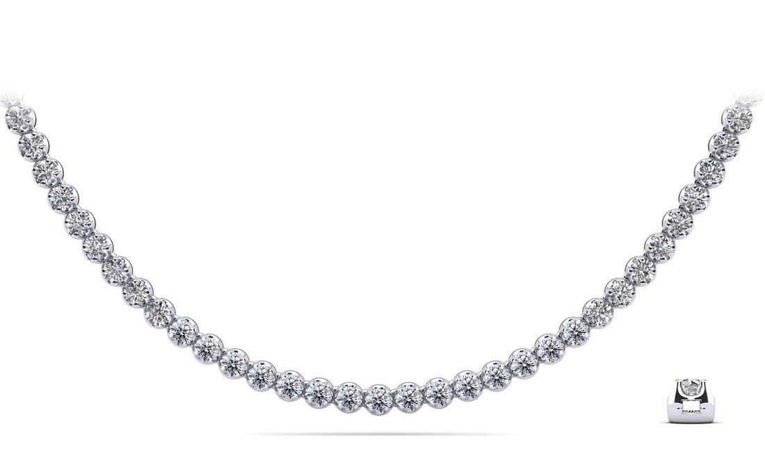 Classic Riviera Tennis Necklace Diamond  with 7.09 ct.(finished) 2.5mm