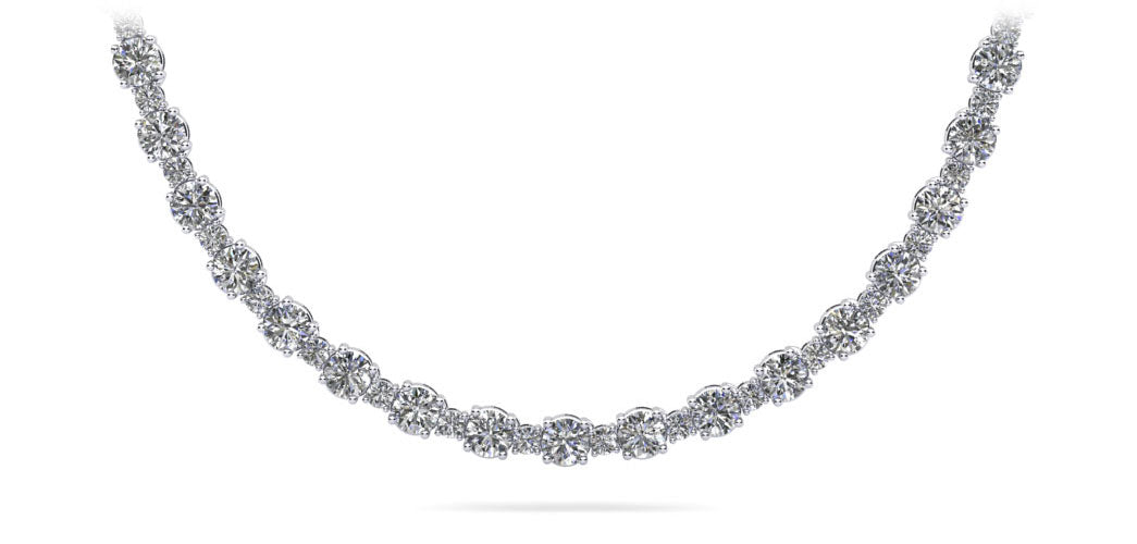 Affectionately Yours Diamond Tennis Necklace Diamond  with 7.30 ct.(finished) 1.4mm, 2.6mm