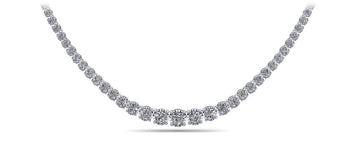 Diamond Crown Tennis Necklace Diamond  with 20.14 ct.(finished)