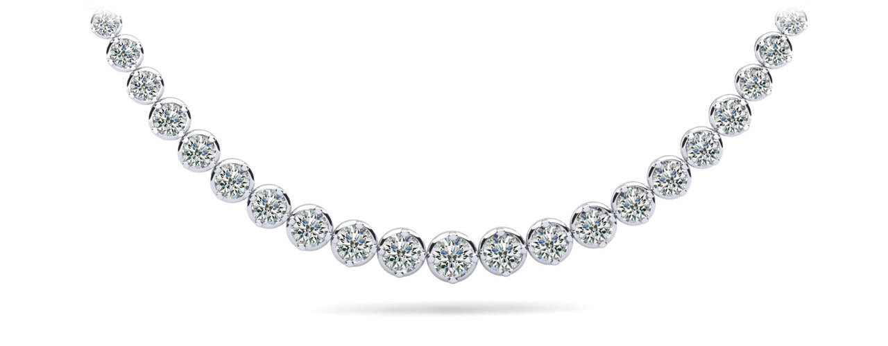 Uniquely Elegant Tennis Necklace Lab-Grown Diamond  with 9.00 ct.(finished)