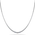 Timeless Four Prong Diamond Necklace with Shiny Links Lab-Grown Diamond  with 6.01 ct.(finished)