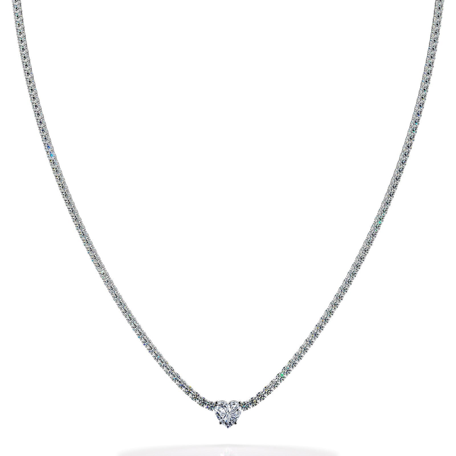 Timeless Dreams Brilliance Heart Diamond Necklace Diamond  with 8.72 ct.(finished) 2.2mm, 8mm