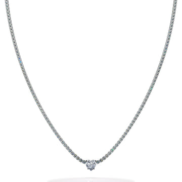 Timeless Dreams Brilliance Heart Diamond Necklace Diamond  with 7.72 ct.(finished) 2.2mm, 6.5mm