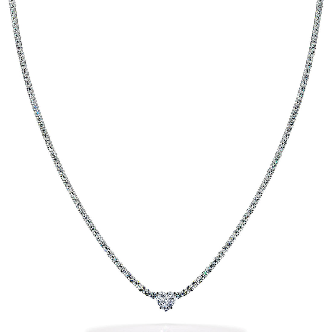 Timeless Dreams Brilliance Heart Diamond Necklace Lab-Grown Diamond  with 8.72 ct.(finished) 2.2mm, 8mm