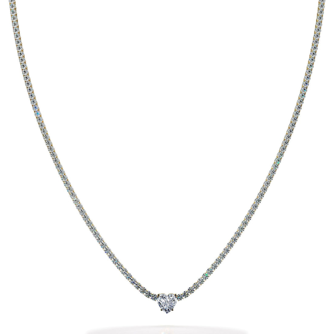 Timeless Dreams Brilliance Heart Diamond Necklace Lab-Grown Diamond  with 7.72 ct.(finished) 2.2mm, 6.5mm