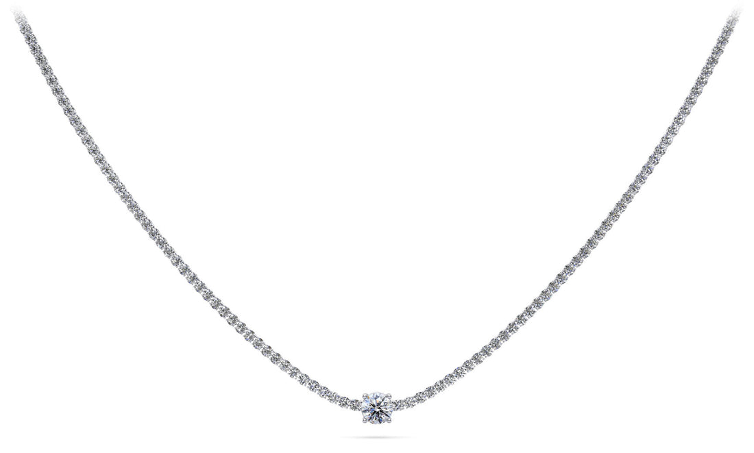 Timeless Dreams Brilliance Round Diamond Necklace Lab-Grown Diamond  with 8.22 ct.(finished) 2.2mm, 7.4mm