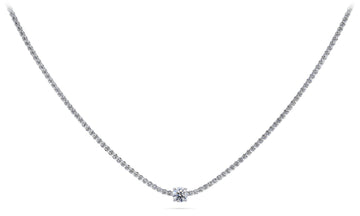 Timeless Dreams Brilliance Round Diamond Necklace Lab-Grown Diamond  with 7.50 ct.(finished) 2.2mm, 6mm