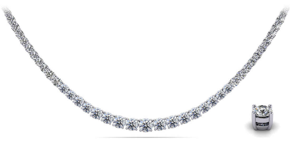 Timeless Dreams Tennis Necklace Diamond  with 7.04 ct.(finished)