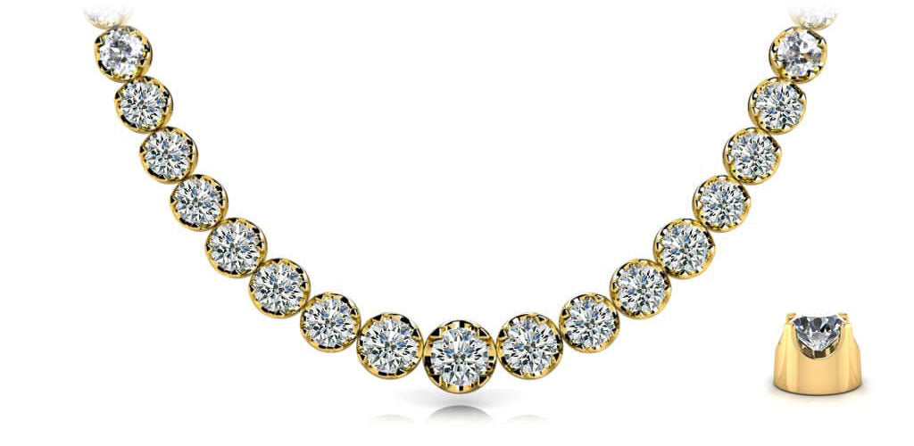 Classic Diamond Strand Diamond  with 6.95 ct.(finished)