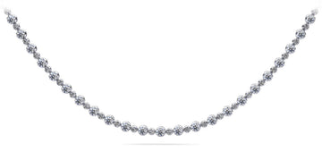 Alternating Diamonds Diamond Necklace Lab-Grown Diamond  with 8.86 ct.(finished) 2.2mm, 3.2mm