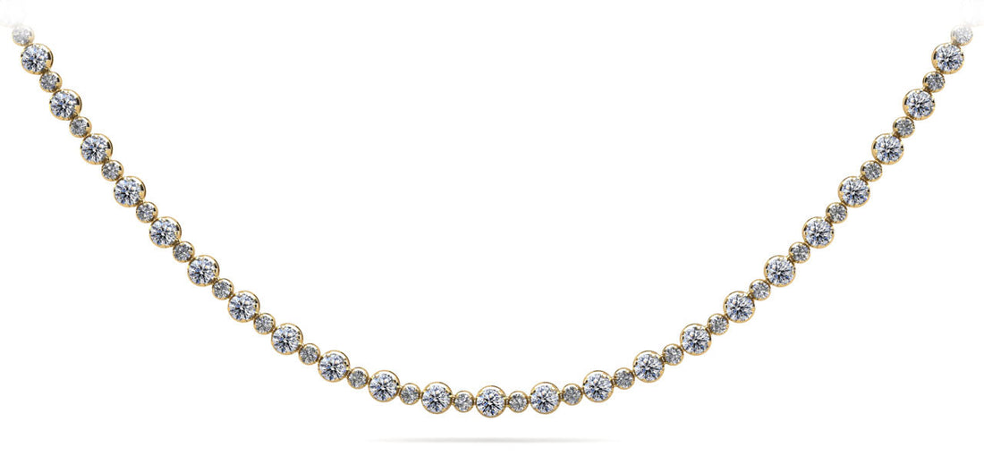 Alternating Diamonds Diamond Necklace Lab-Grown Diamond  with 5.18 ct.(finished) 1.5mm, 2.5mm