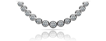 Classic Diamond Strand Necklace With Shiny Links Lab-Grown Diamond  with 4.00 ct.(finished)