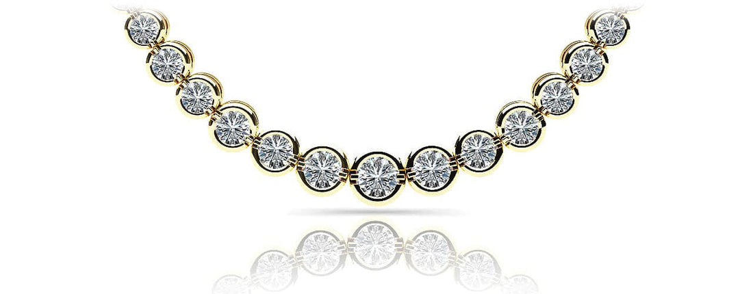 Classic Diamond Strand Necklace With Shiny Links Diamond  with 1.99 ct.(finished)